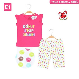 Đồ bộ bé gái yoyo hình thú từ 10-43kg. Chất thun cotton 4 chiều, giặt không vỡ hình- Kiến Lửa