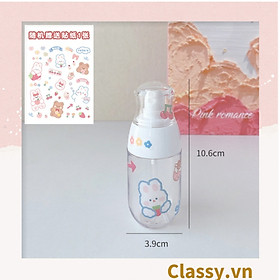 Chai chiết mỹ phẩm dạng xịt, dạng vòi Classy bấm bằng nhựa dung tích 100ml, 50ml PK1398