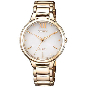 Đồng Hồ Nữ Citizen Dây Thép Không Gỉ EM0553-85A - Mặt Trắng (Sapphire)