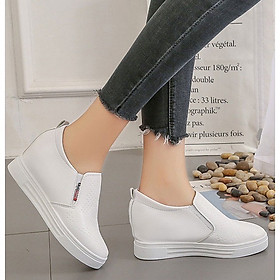 >> BÁO GIÁ GIÀY SNEAKER ĐẾ CAO TT-18X-6CM | Shopee Lazada Sendo Tiki mới nhất 23 Giày Sneaker độn đế họa tiết thời trang Hàn Quốc 2 màu đen trắng cao 6cm T01