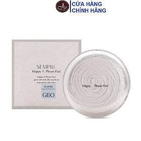 Phấn Phủ Dạng Nén Siêu Mịn GEO LAMY Sempre 22g Hộp Màu Trắng Hàn Quốc