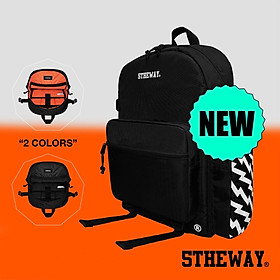 Balo 5THEWAY /solid/ ROCKET BACKPACK in BLACK/OR aka Balo Đen ruột Cam