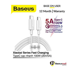 Mua Cáp sạc nhanh  siêu bền Baseus Xiaobai Series Type C to C 100W - Hàng chính hãng