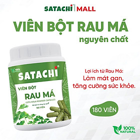 Viên Bột Rau Má Nguyên Chất SATACHI – 100% rau má tươi, không đường – Hộp 180 viên