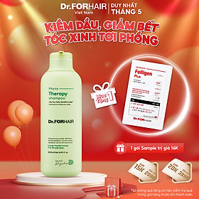 Dầu gội CHO DA NHẠY CẢM, chiết xuất thực vật an toàn và dịu nhẹ Dr.FORHAIR Hàn Quốc Phyto Therapy Shampoo