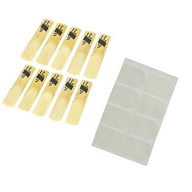 10pcs bE Premium cane Saxophone Reeds Strength 2.5 Reeds with Pads