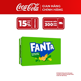 [SALE 11.11] Thùng 24 Lon Fanta Soda Kem 320ml – Nước Giải Khát Có Gas, Vị Kem Thơm Ngọt, Coca-Cola Official Store