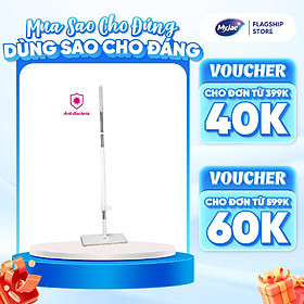 Cây Lau Nhà MyJae Đài Loan Sợi Microfiber Tự Vắt Kháng Khuẩn Ag+ 120cm
