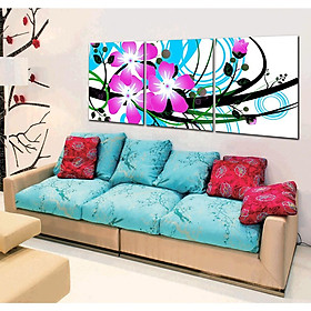 Mua Tranh bộ 3 tấm treo phòng khách  phòng ngủ  trang trí tường bộ ghép