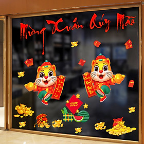 Mua Decal trang trí Tết 2023- Mèo may mắn 01
