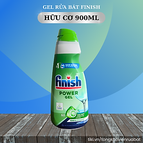 Gel rửa bát Finish Eco 0% 900ml Nhập khẩu EU dùng cho máy rửa bát, nước rửa bát finish hữu cơ 900 ml