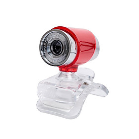 Máy ảnh PC Webcam 480P USB với Micrô để Truyền trực tuyến Video Cuộc họp Giảng dạy Tương thích với Máy tính để bàn-Màu đỏ