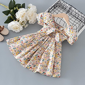 Váy Bé Gái Dáng Xòe Cổ Thun Tiểu Thư - Babi mama