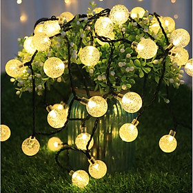 Mua Bộ 50 bóng đèn Cầu LED SOLAR dạng dây treo sử dụng năng lượng mặt trời  trang trí sân vườn