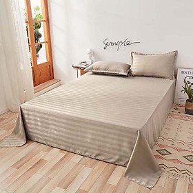 Bộ Ga Gối Cotton Kẻ 3F Lidaco Chuyên Dụng Cho Homestay, Khách Sạn - Be