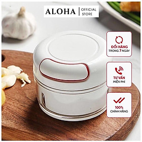 Dụng cụ xay tỏi ớt bằng tay tiện dụng-Máy xay nhuyễn tỏi ớt hành gia vị cầm tay 2 lưỡi