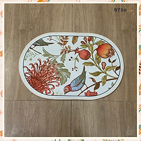 Mua Thảm lau chân  chùi chân hình oval 40x60 (hình thật