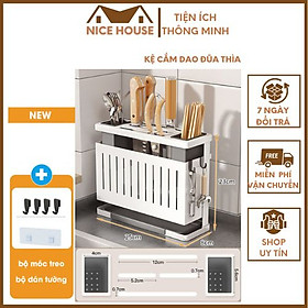 Mua Hộp cài dao kéo đựng đũa Pehouse  giá cài dao  kéo đũa đa năng dán tường chất liệu kim loại sơn tĩnh điện sang trọng