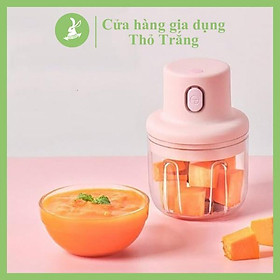 Mua ❃✚✤Máy Xay Tỏi Ớt  Thịt Cầm Tay Sạc Điện Mini Siêu Tiện Lợi 250ml