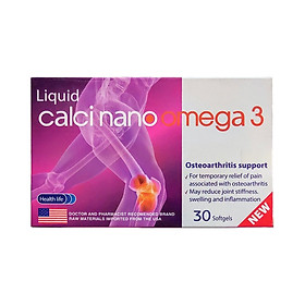 Viên uống LIQUID CALCI NANO OMEGA 3 hỗ trợ sức khỏe xương khớp HỘP TÍM -