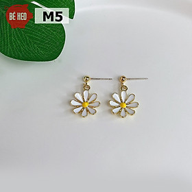 Bông tai nữ hình hoa phong cách Hàn Quốc, khuyên tai dài hình hoa, Trang sức Bé Heo BHBT462
