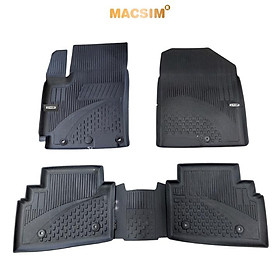 Thảm lót sàn ô tô nhựa TPE Silicon KIA Seltos 2019+ Black Nhãn hiệu Macsim