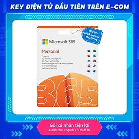 Key điện tử phần mềm microsoft 365 personal | 12 tháng | dành cho 1 người | 5 thiết bị/tài khoản | word, excel, powerpoint | 1tb onedrive