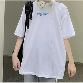 Áo thun tay lỡ MISSOUT phông Unisex nam nữ tee oversize form rộng pull Ulzzang Streetwear Hàn Quốc vải mềm