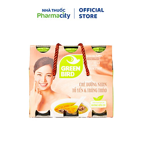 Nước uống GREENBIRD chè dưỡng nhan tổ yến và trùng thảo (Lốc 6 chai x 175ml)