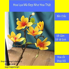 Mua Hoa trang tríhoa lụa trang trí cành hoa mộc lan cao su