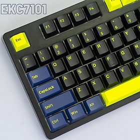 Mua Bộ Keycaps E-Dra Night Runner PBT Doubleshot 1.5mm - Cherry Profile - 166 nút tương thích mọi Layout (Xanh-Đen) EKC7101