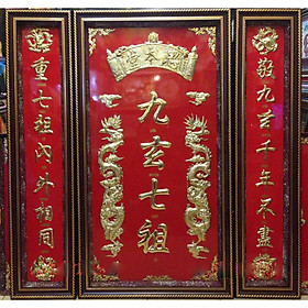 Mua Bộ tranh đồng Cửu Huyền Thất Tổ - chữ Nho - (118x120cm)