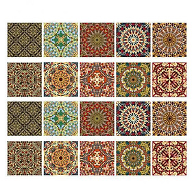 2-6pack 20 Pieces Mosaic Wall Tiles Stickers Kitchen Bathroom Tile Decals #5