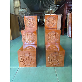 Mua Bục tam cấp bàn thờ thần tài chạm khắc PHÚC LỘC THỌ ( Hàng Đẹp Loại 1 100% Gỗ )