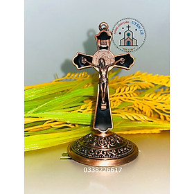 Mua Thánh giá mini 9cm mạ đồng để xe ô tô bàn học