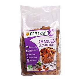 Hạt hạnh nhân hữu cơ đã tách vỏ cứng Markal 250g
