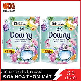 Combo 2 Túi Nước Xả Vải Downy Đóa Hoa Thơm Mát Túi 3.5L