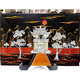 Mua Tranh Văn Miếu Quốc Tử Giám sơn mài cao cấp Thanh Bình Lê treo tường  trang trí nhà cửa  văn phòng  quà tặng