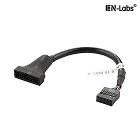 Bo mạch chủ Cáp chuyển đổi USB 2.0 9 chân sang USB 3.0 20 chân bên trong, Đầu cắm Mainboard USB 3.0 20 chân sang USB 2.0 9 chân Cáp cầu Chiều dài cáp: 15CM