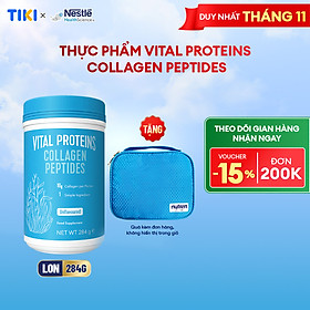 [Tặng Túi mỹ phẩm Nutren] 1 Lon Bột Uống Collagen Cao Cấp Hoa Kỳ Vital Proteins 284G