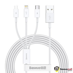 Mua Baseus -BaseusMall VN Cáp sạc 3 đầu Baseus Superior Series 3 in 1 (Hàng chính hãng