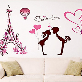 Decal dán tường tháp tình yêu