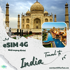 eSim 4G du lịch Ấn Độ [Giá rẻ - Hỗ trợ 24/7