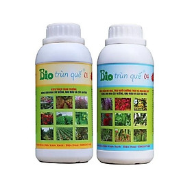 Mua Combo 2 chai Phân Trùn quế 01 và 04 hữu cơ sinh học chuyên hoa cây kiểng rau màu cây ăn trái dùng cho thổ - thủy canh