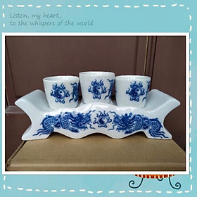 Mua Bộ Thờ Nước 3 Ly khay ngai BH1036