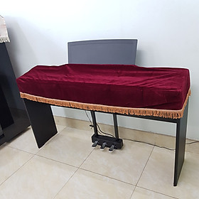 Mua Khăn phủ đàn Piano Điện nhung đỏ
