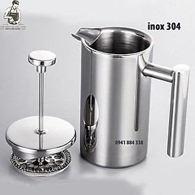 Mua Bình Pha Cafe Kiểu Pháp French Press Inox 304 2 Lớp