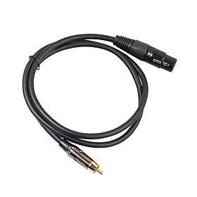 Durable Black RCA Male To XLR Female Audio Cable Microphone Adapter Wire