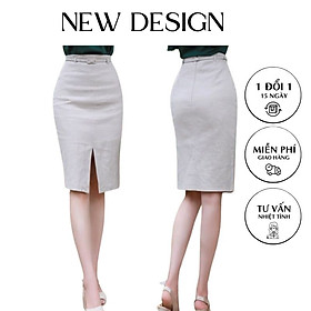 Chân Váy Công Sở Nữ New Design Thiết Kế Dáng Váy Midi , Phom  Ôm Body ,Màu Trắng Sang Trọng ,Vải Dày Tốt Co giãn CV0062