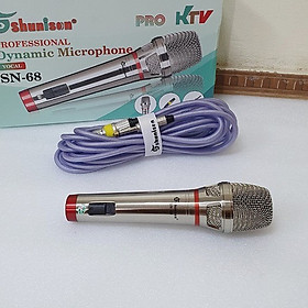 Mua Micro có dây Shunison KTV SN-68 - Thiết kế bắt mắt  sang trọng - Chất âm dày  trầm ấm - Bắt âm nhạy  chống hú  chống nhiễu tốt - Dây dài 7m - Hàng nhập khẩu